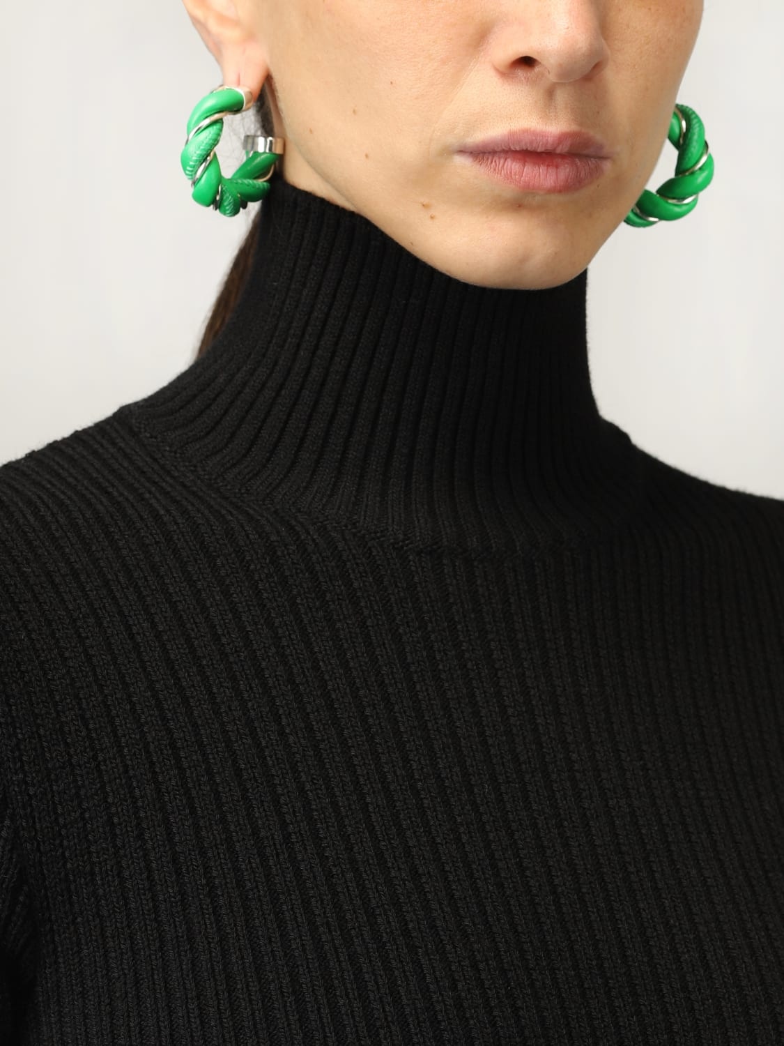 Bottega Veneta earrings with circles in woven nappa - 2