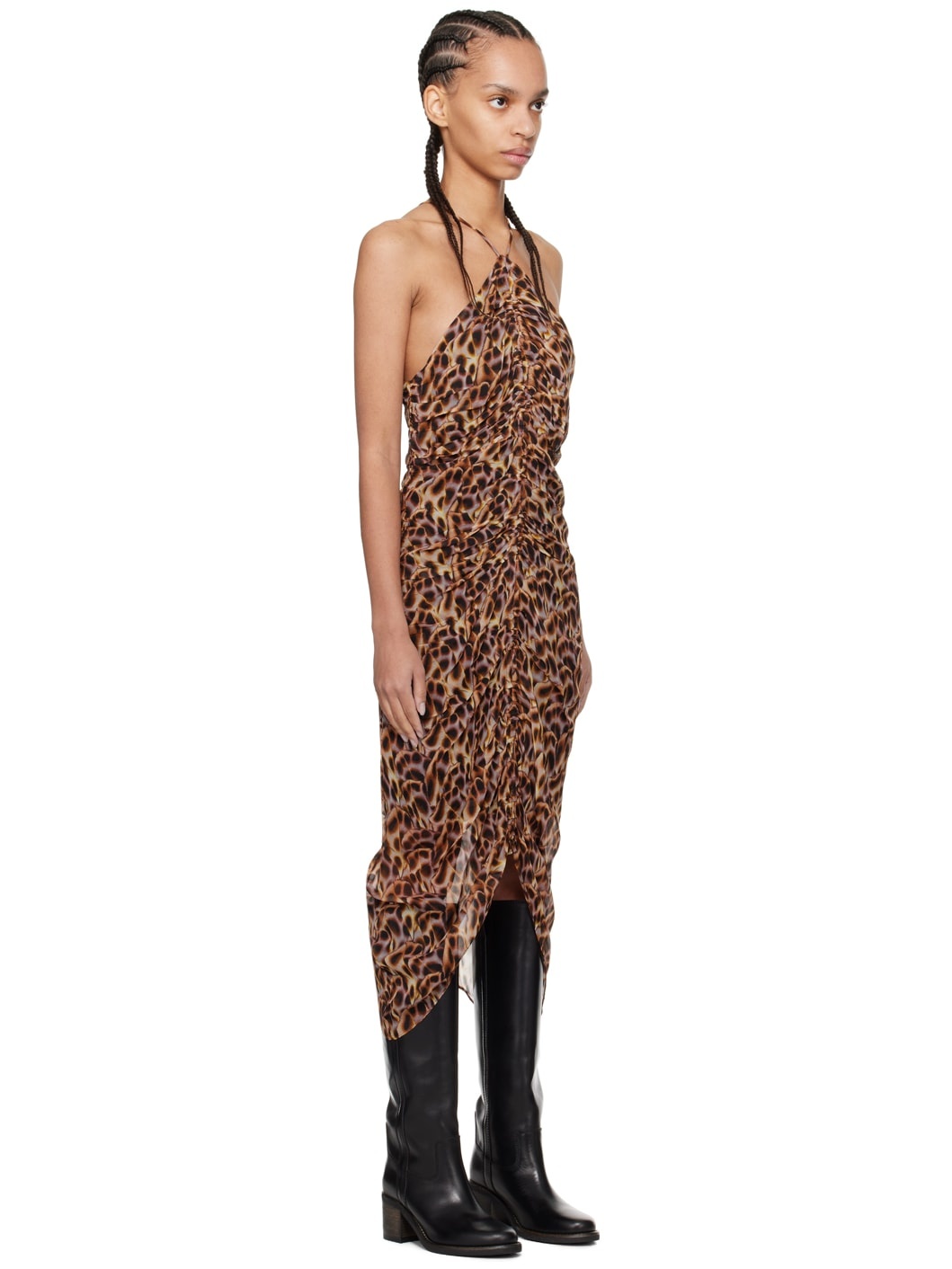 Brown & Purple Valdi Midi Dress - 2