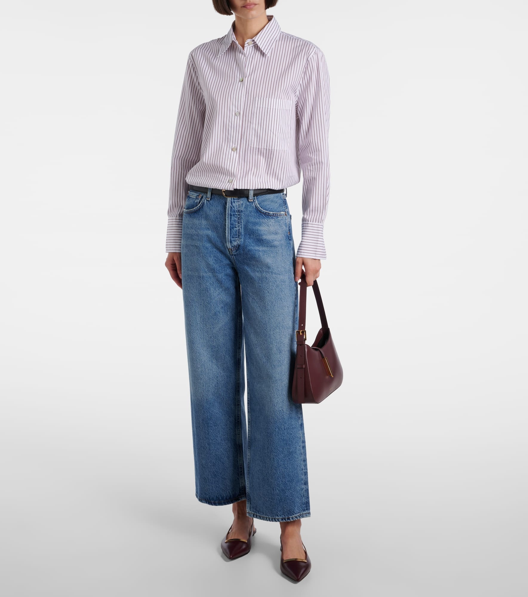 Barretta leather slingback flats - 3