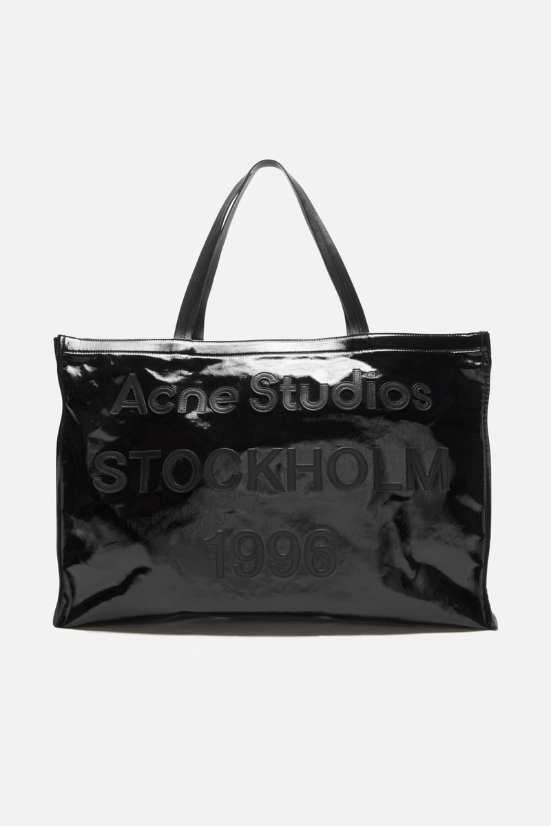 Logo shoulder tote bag - Black 1