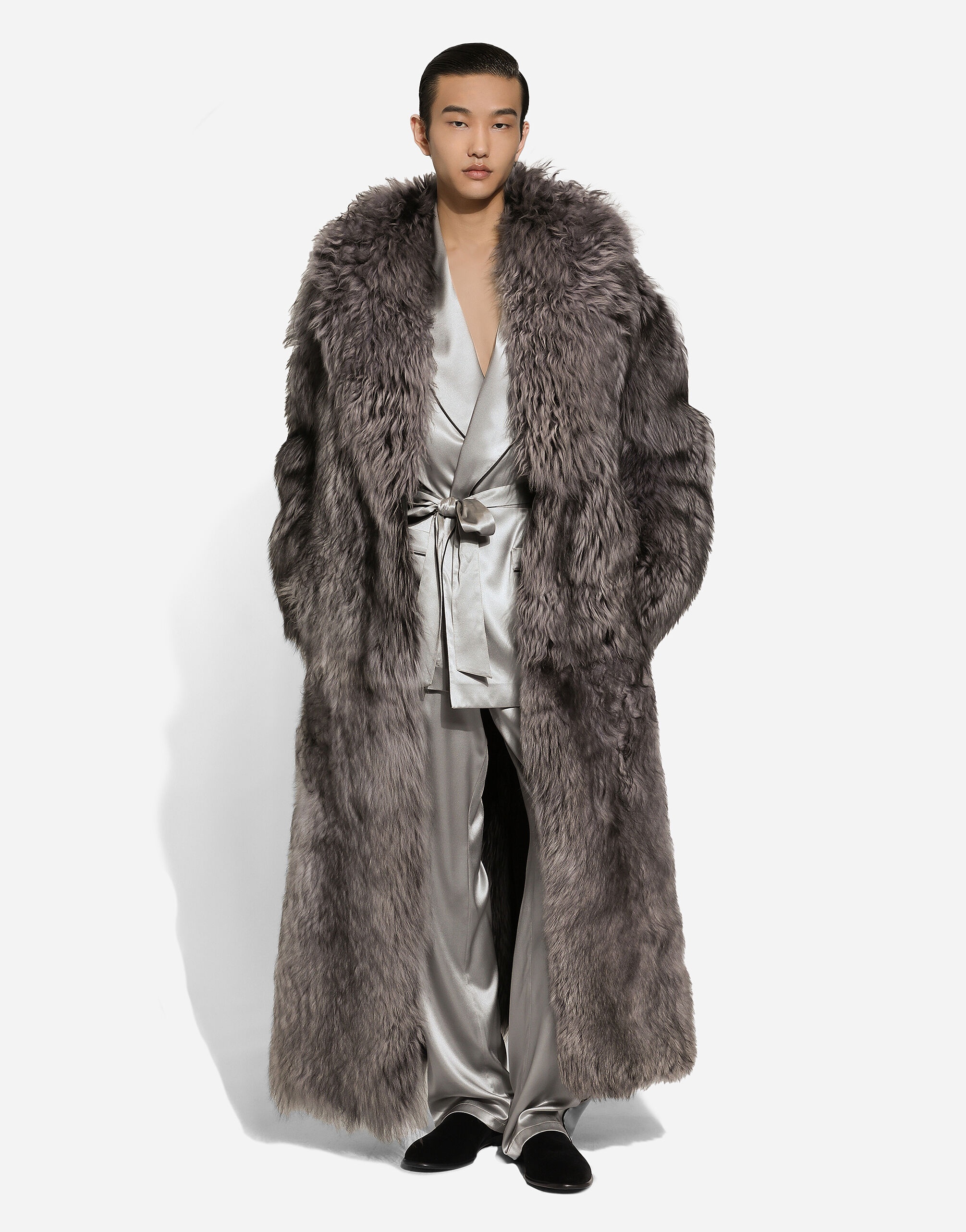 Silk satin robe - 5