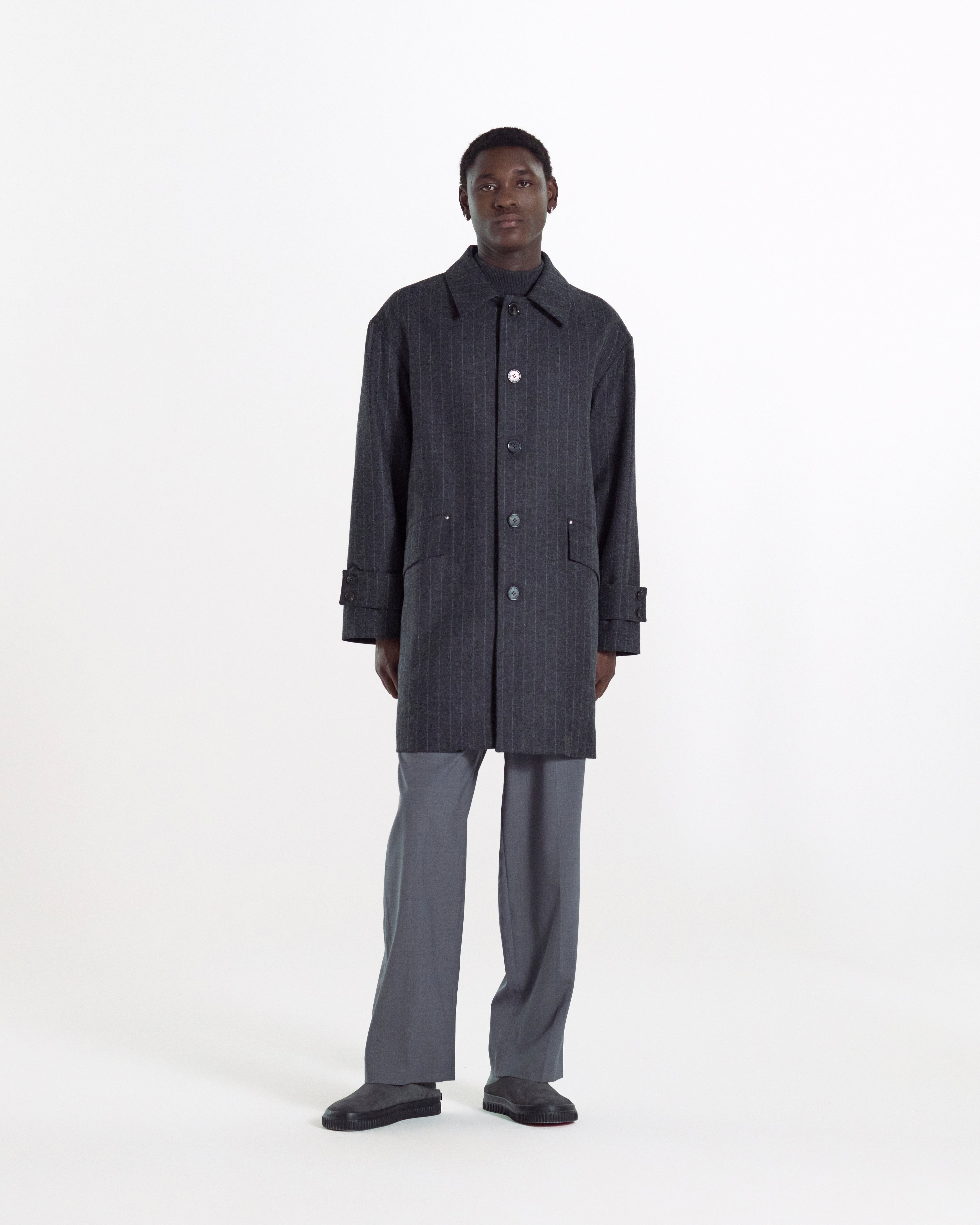 Humbie Chalkstripe Wool Coat - 2
