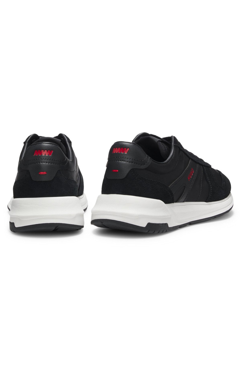 HUGO SUEDE-TRIM SNEAKERS WITH LOGO DETAILS outlook