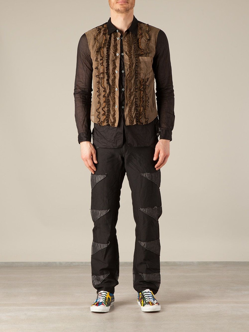 Comme des Garçons Homme Plus patchwork trousers outlook