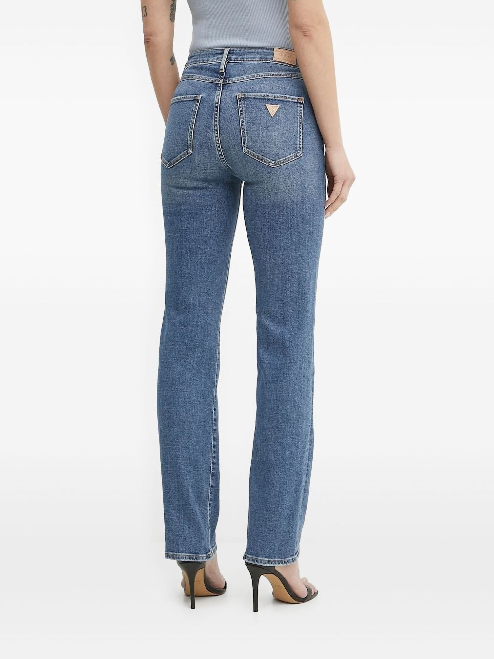 logo-patch straight-leg jeans - 2