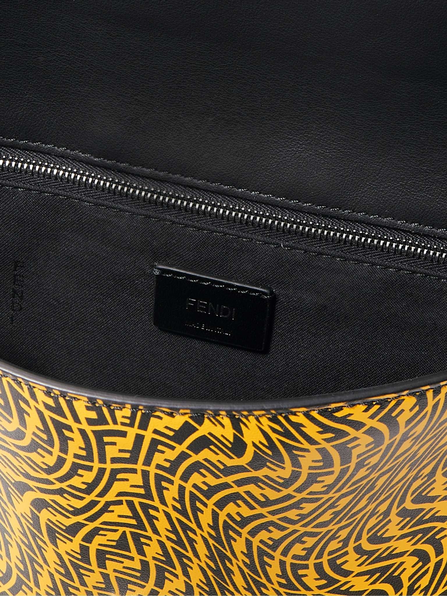 Logo-Print Leather Messenger Bag - 2