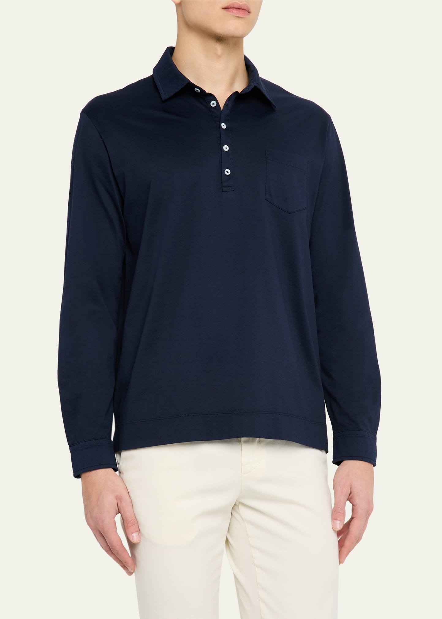 Men's Ischia 2 Long-Sleeve Pocket Polo Shirt - 4