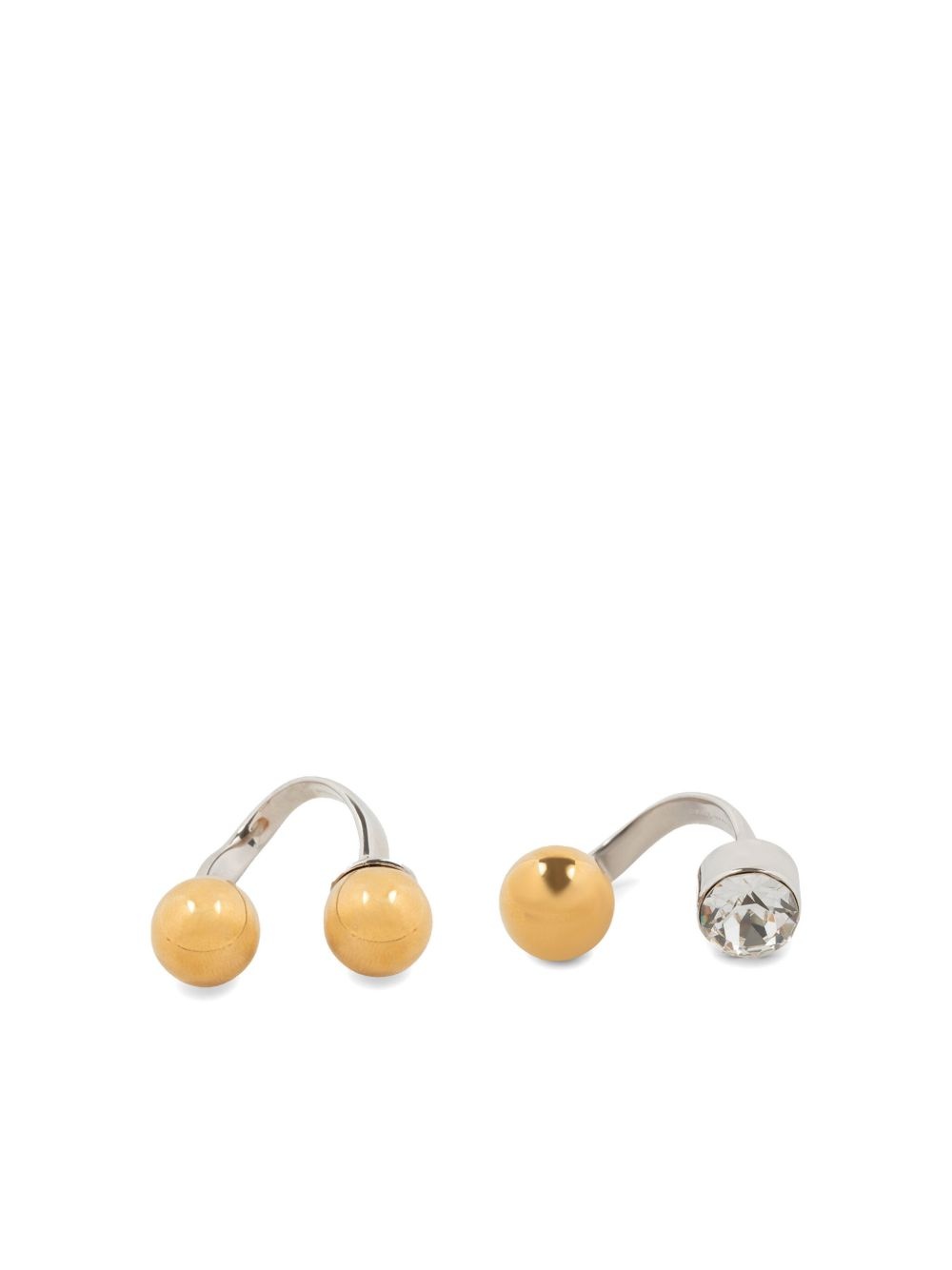 rhinestone-embellished open rings (set of two) - 3