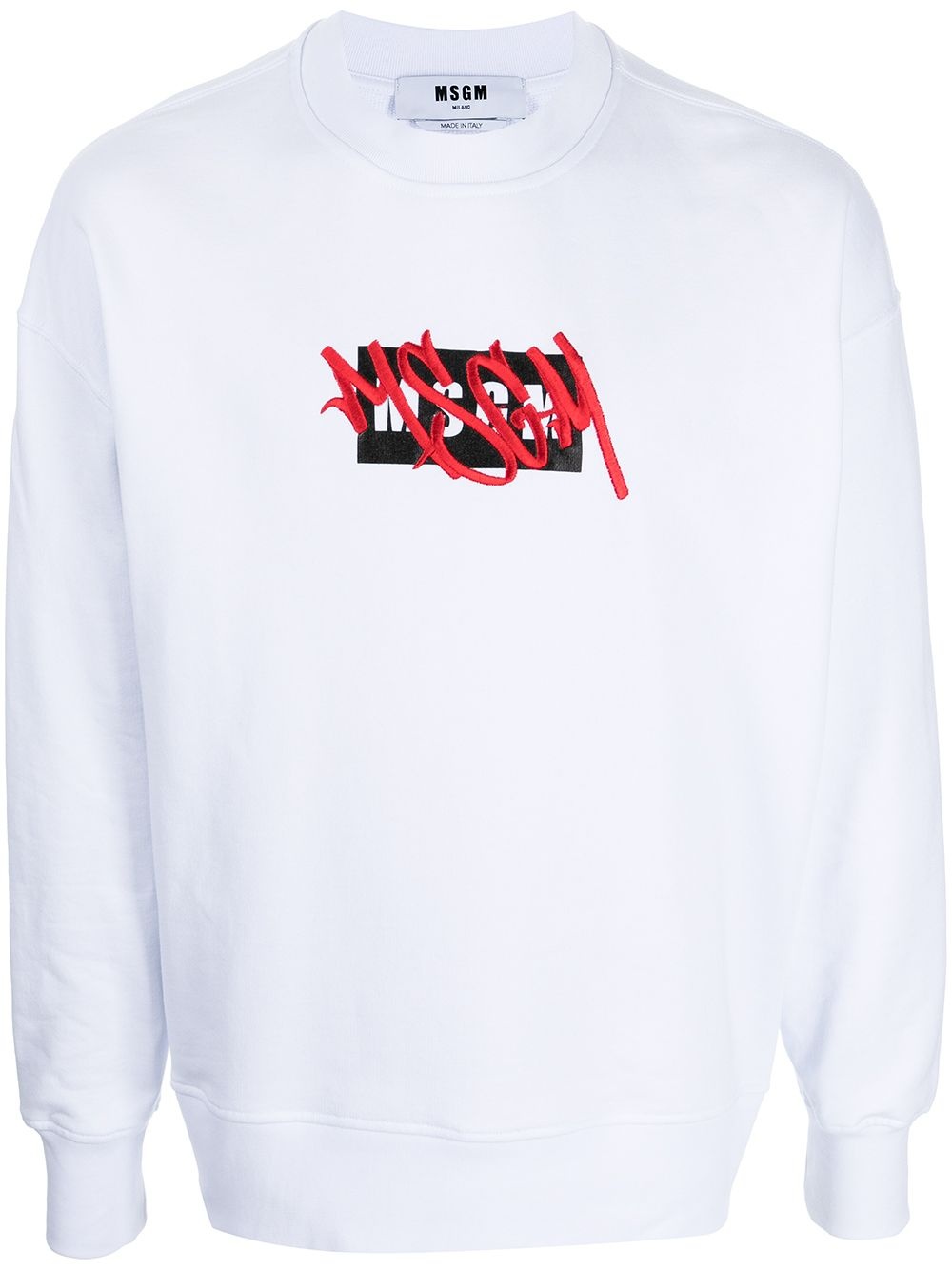 logo embroidery sweatshirt - 1