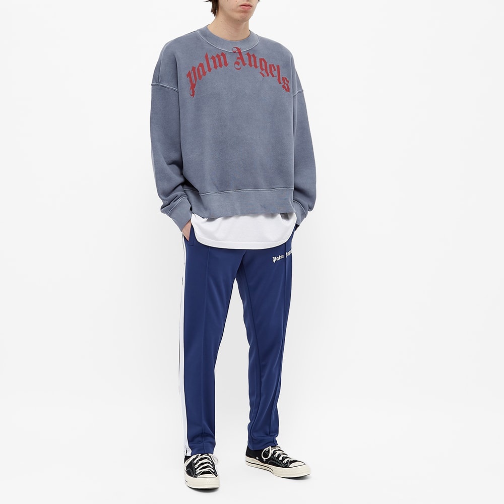 Palm Angels Vintage Wash Curved Crew Sweat - 5