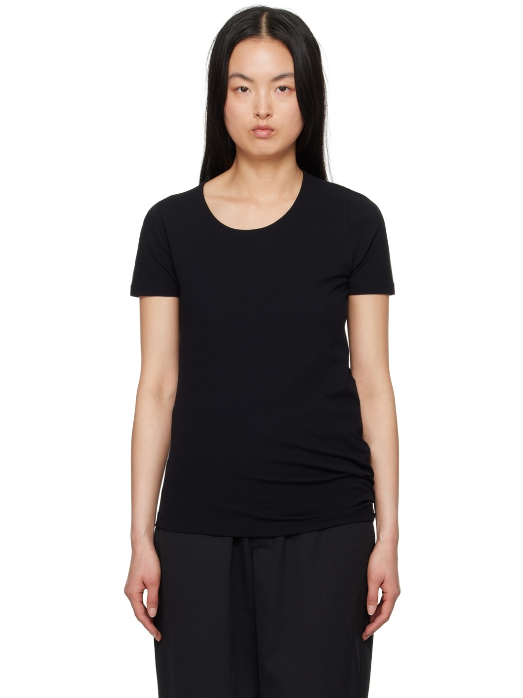 Black Twisted T-Shirt - 1