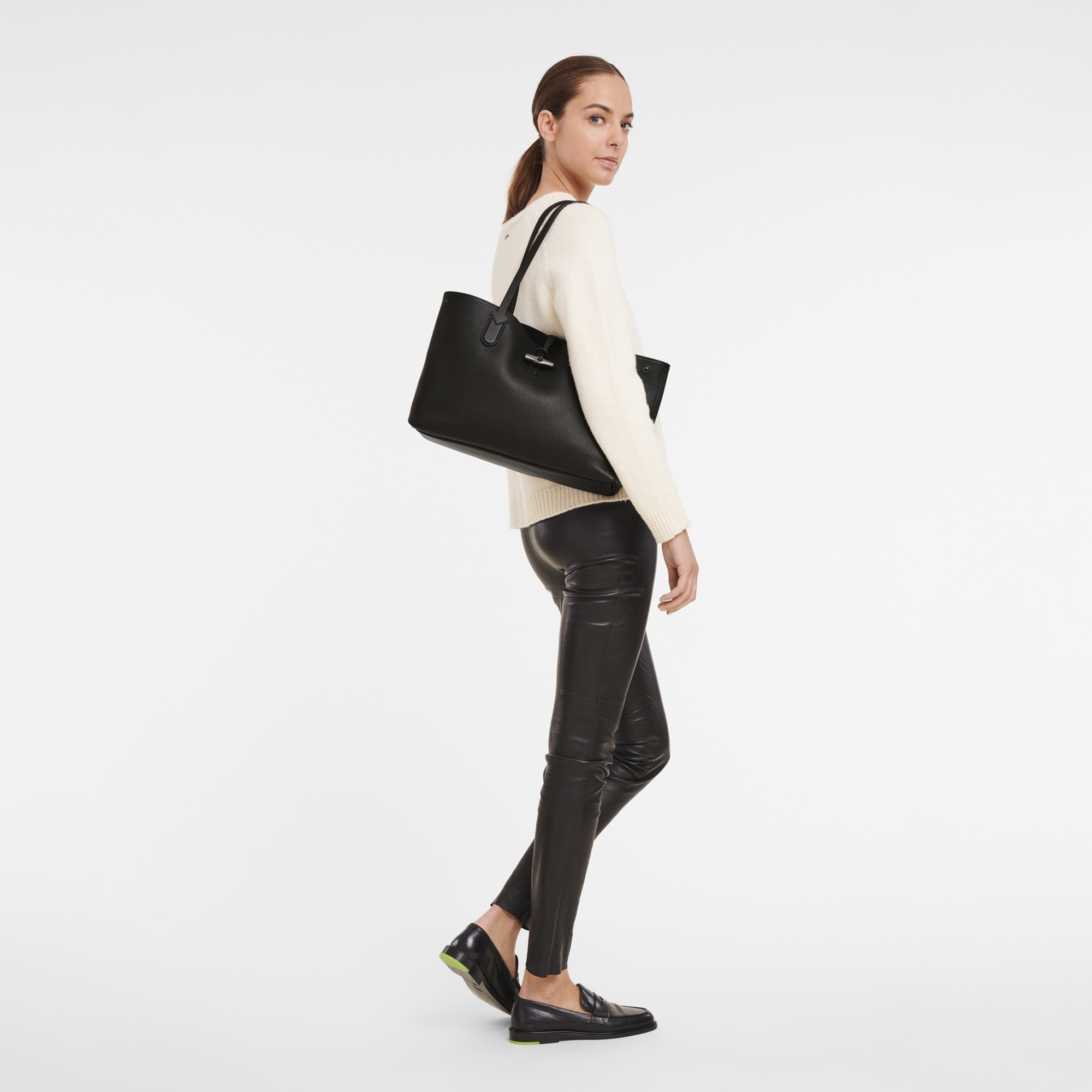 Roseau Essential L Tote bag Black - Leather - 2