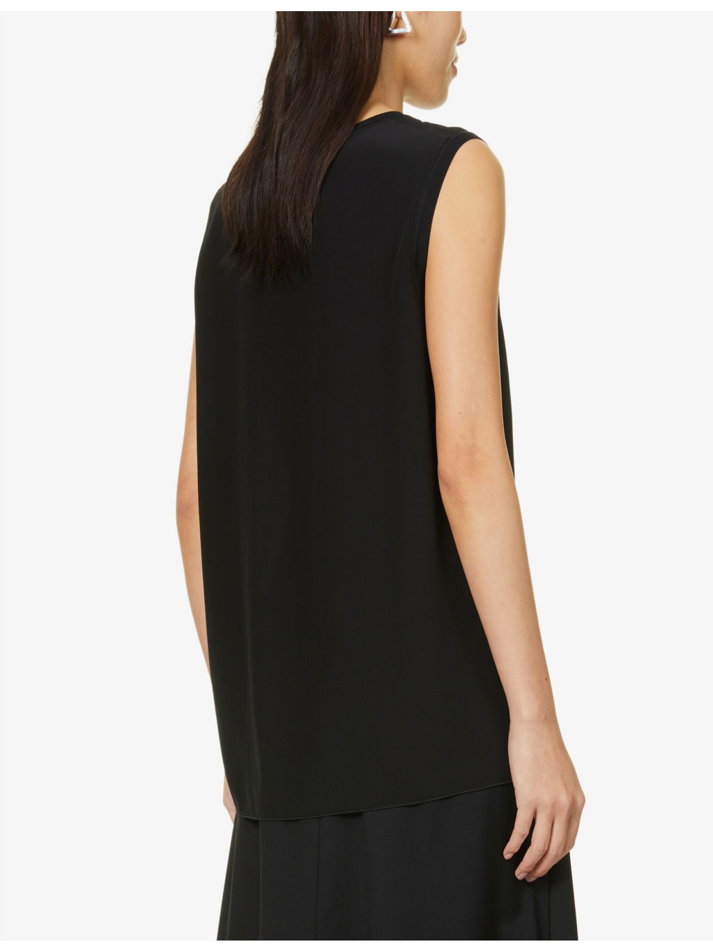 Sleeveless silk blouse - 4
