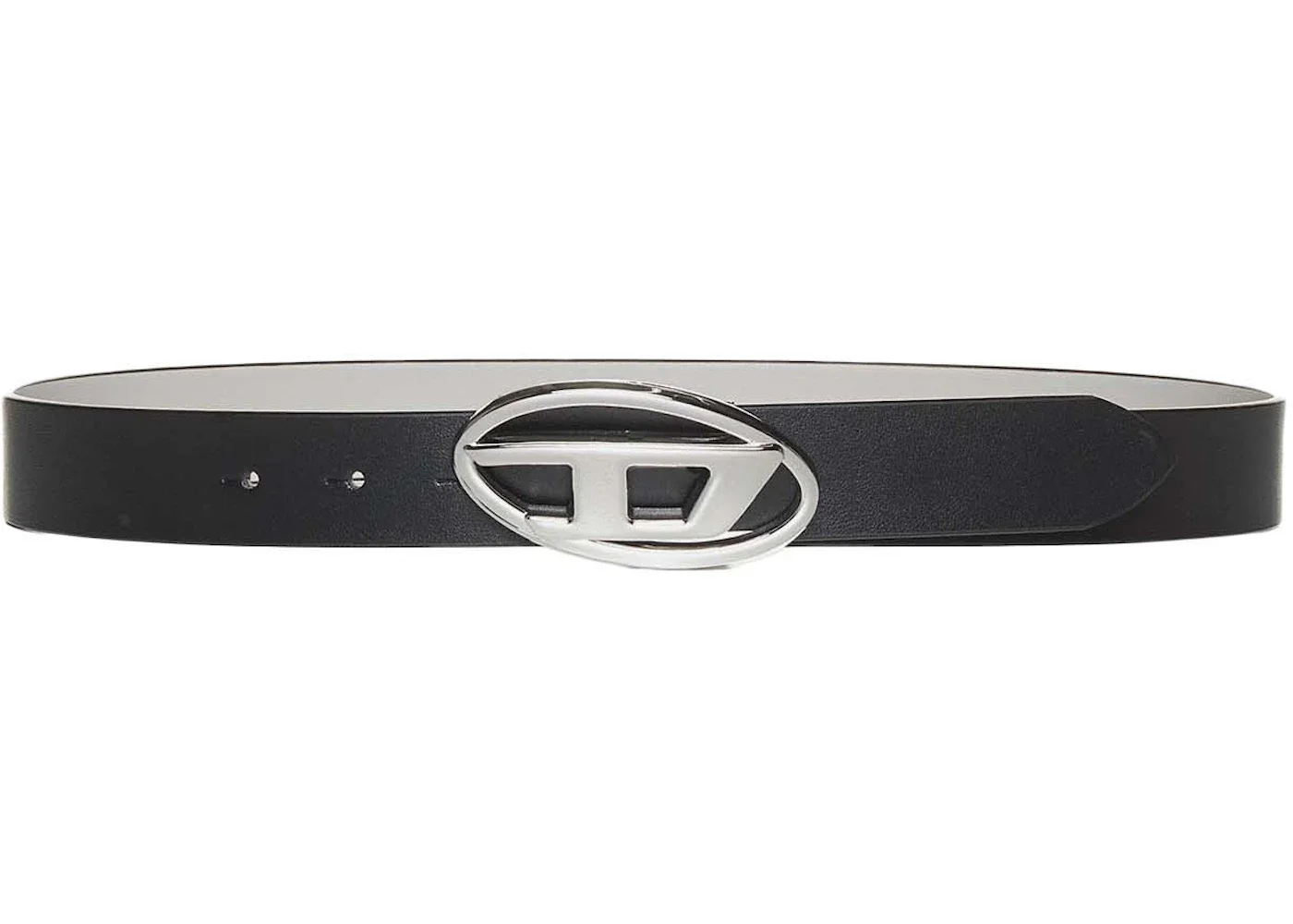 Diesel B-1dr Reversible Leather Belt Black/White - 1