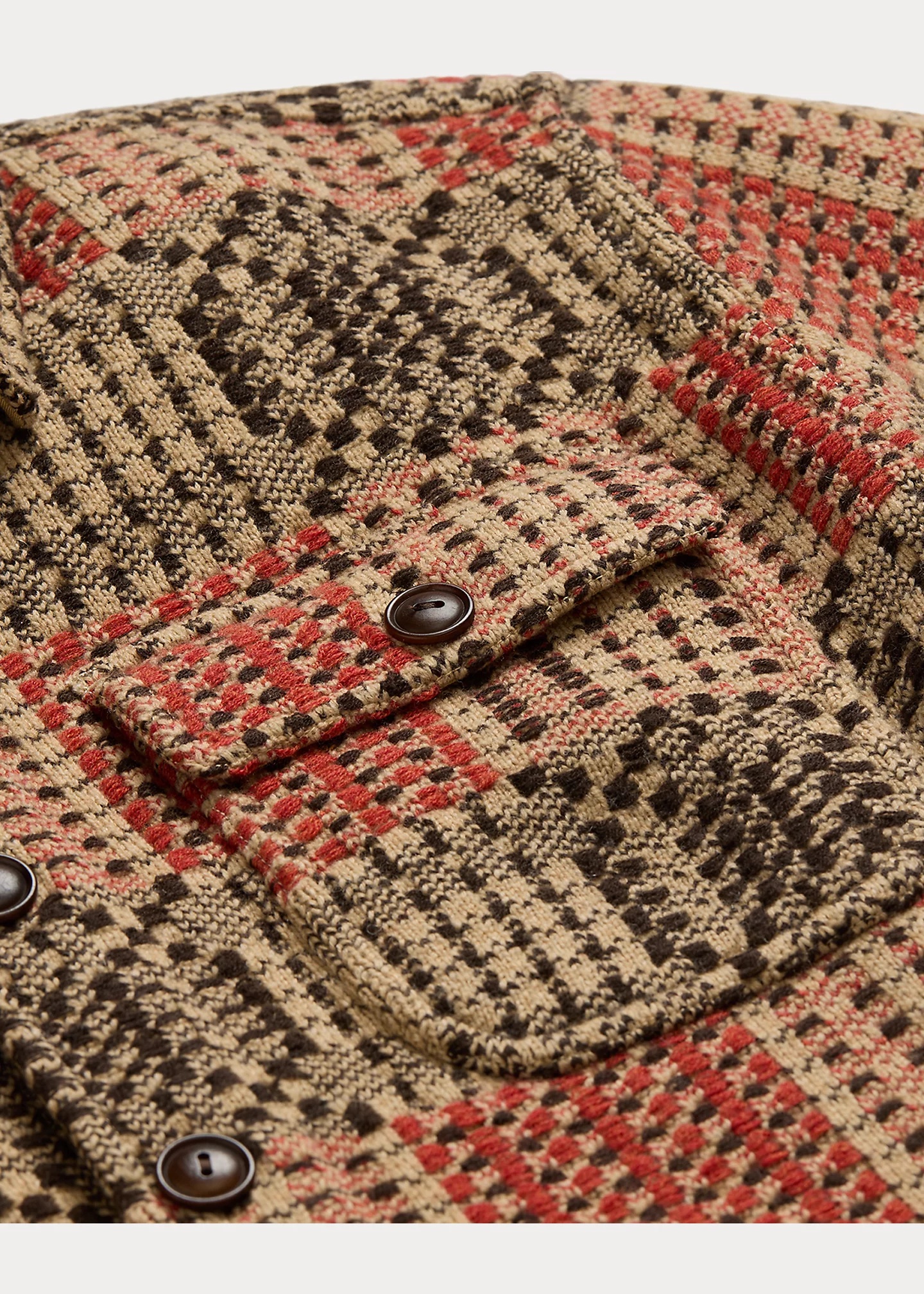 Wool Jacquard Overshirt Sweater - 5