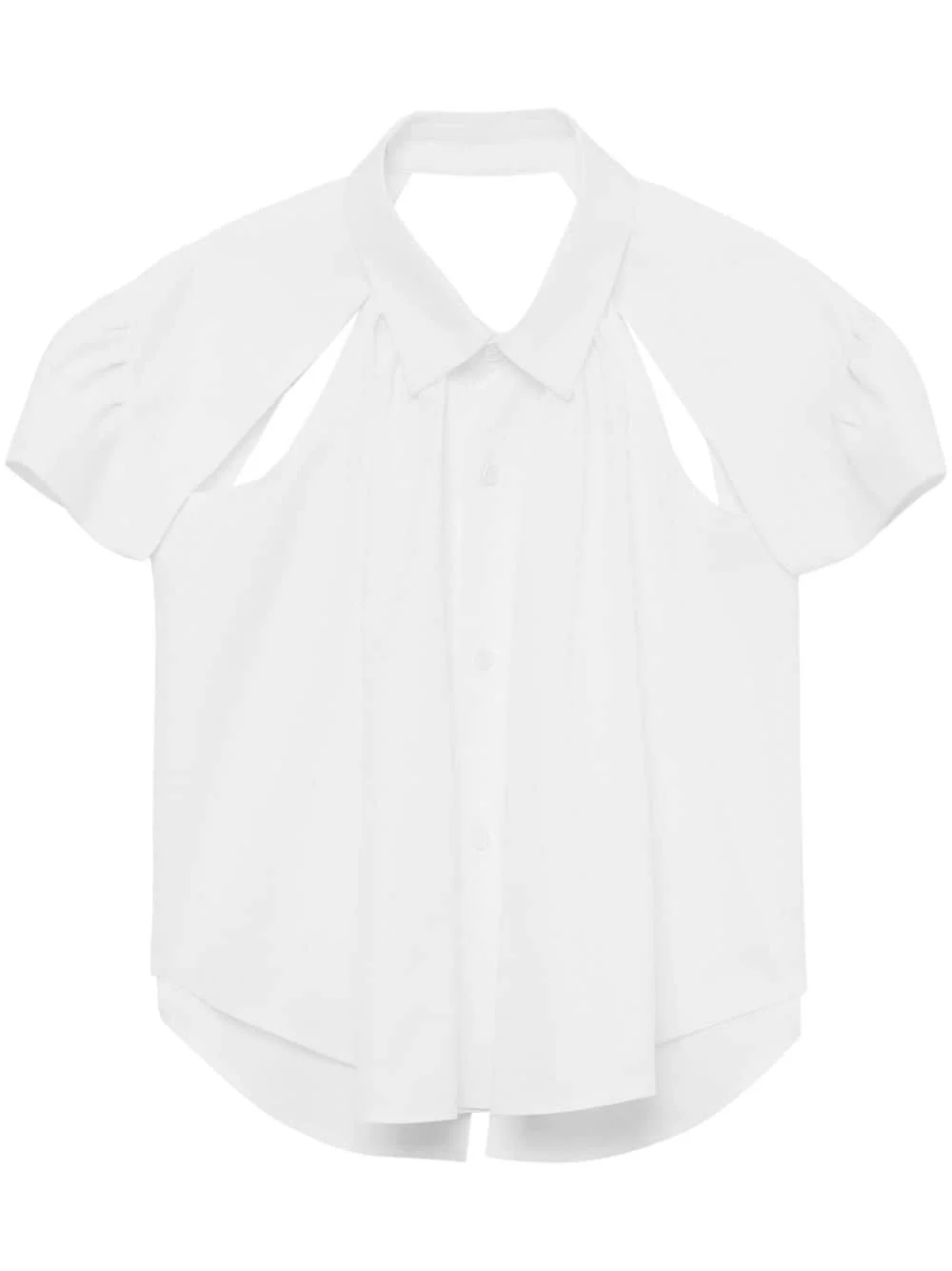 cut-out detailing cotton shirt - 1