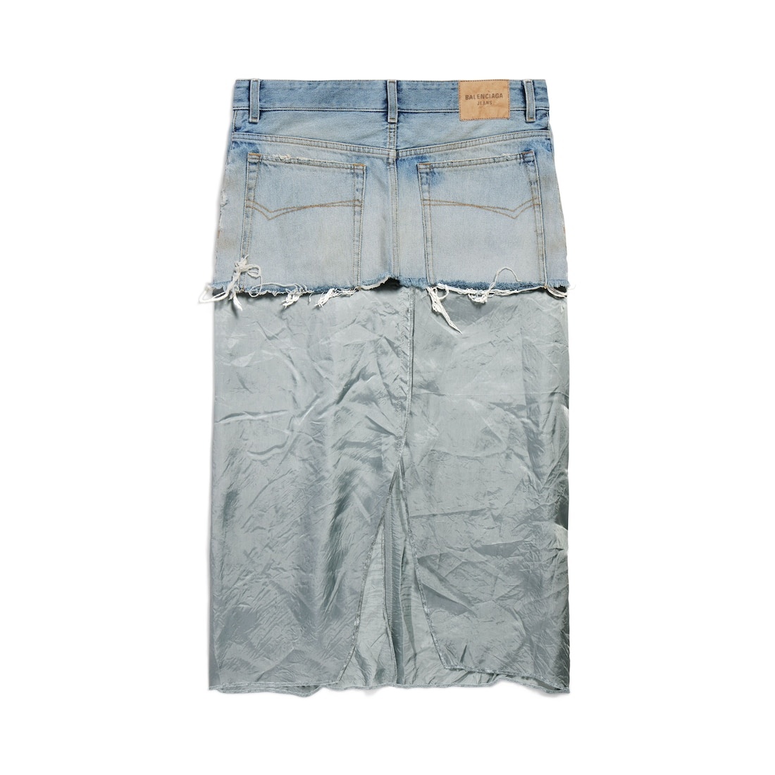 Women's Ripped Off Skirt in Light Blue - 6