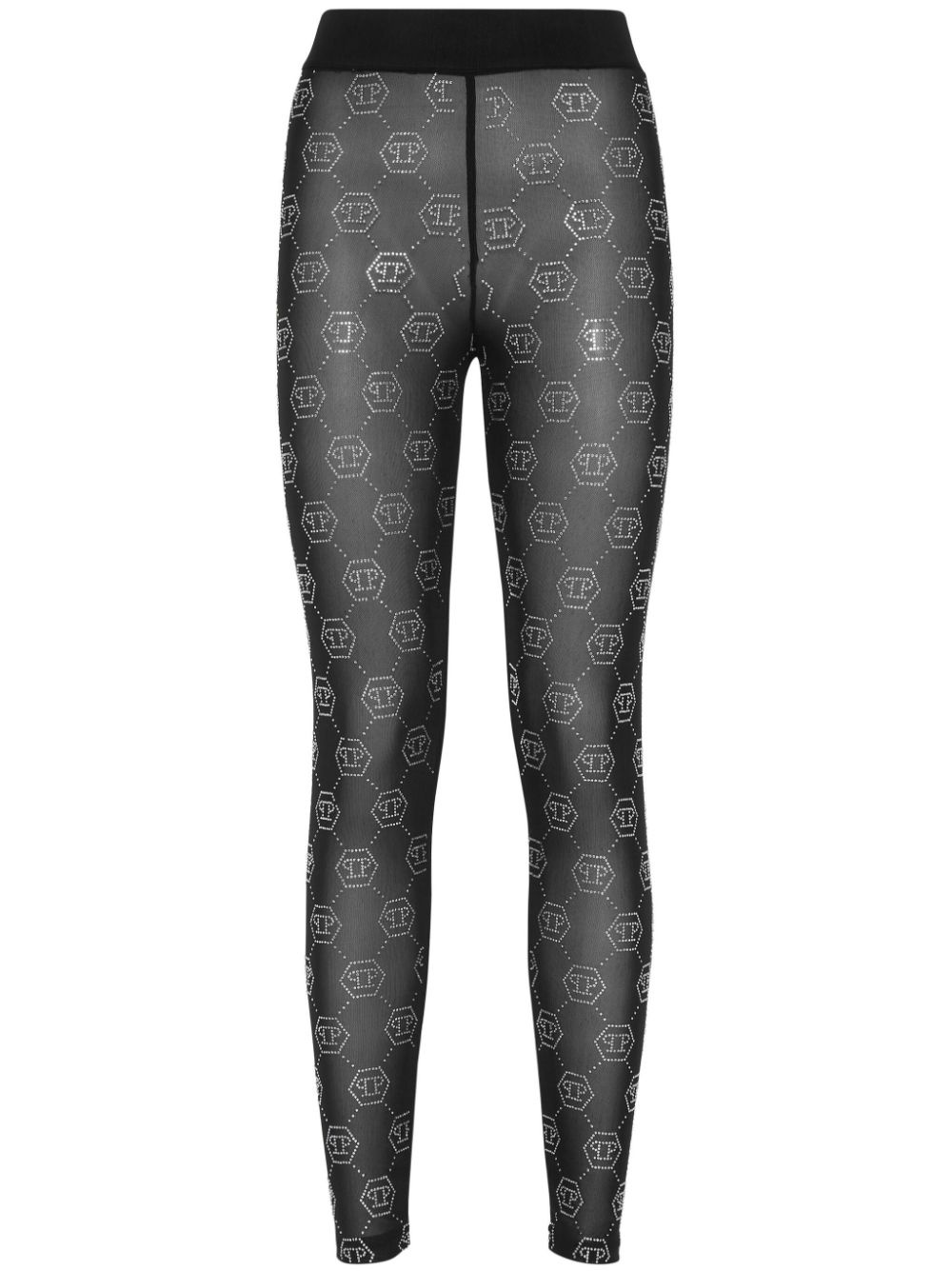 monogram-pattern leggings - 1