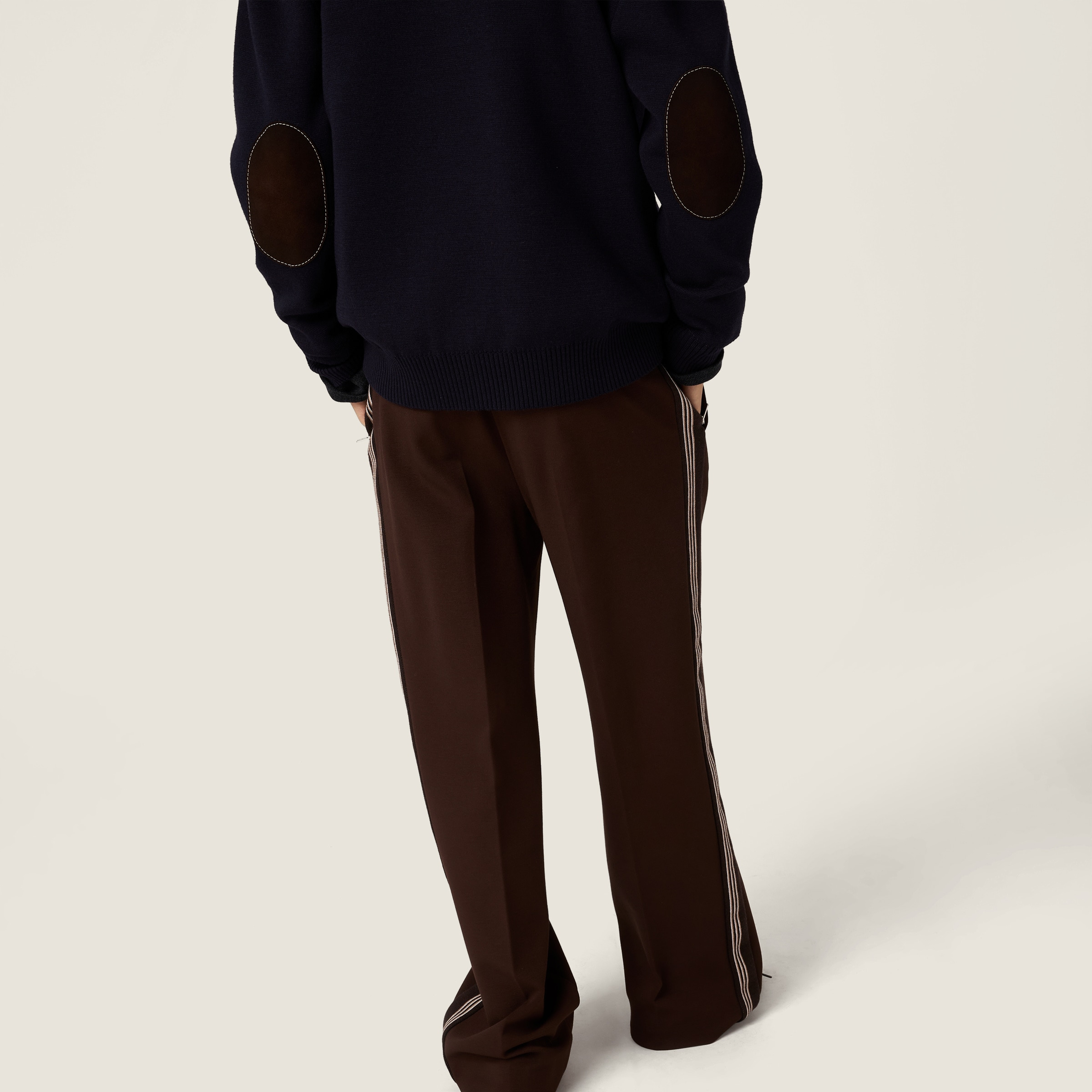 Wool and leather zipper cardigan - 5