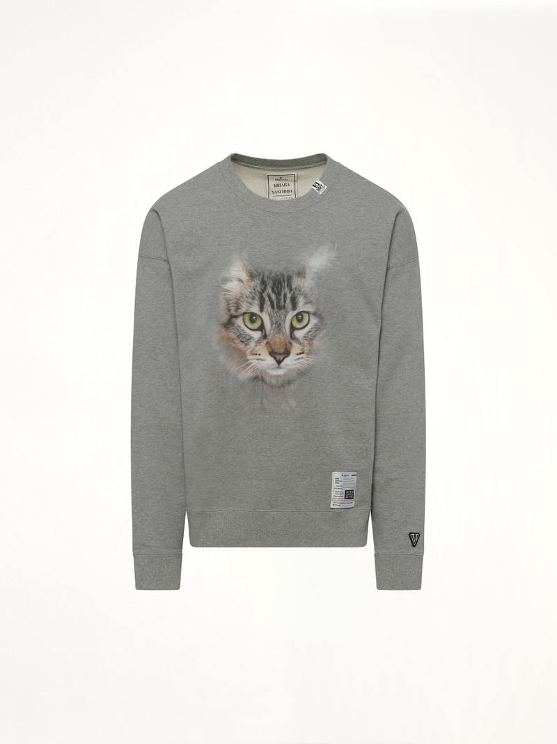 Maison MIHARAYASUHIRO Cat Printed Pullover in Gray outlook