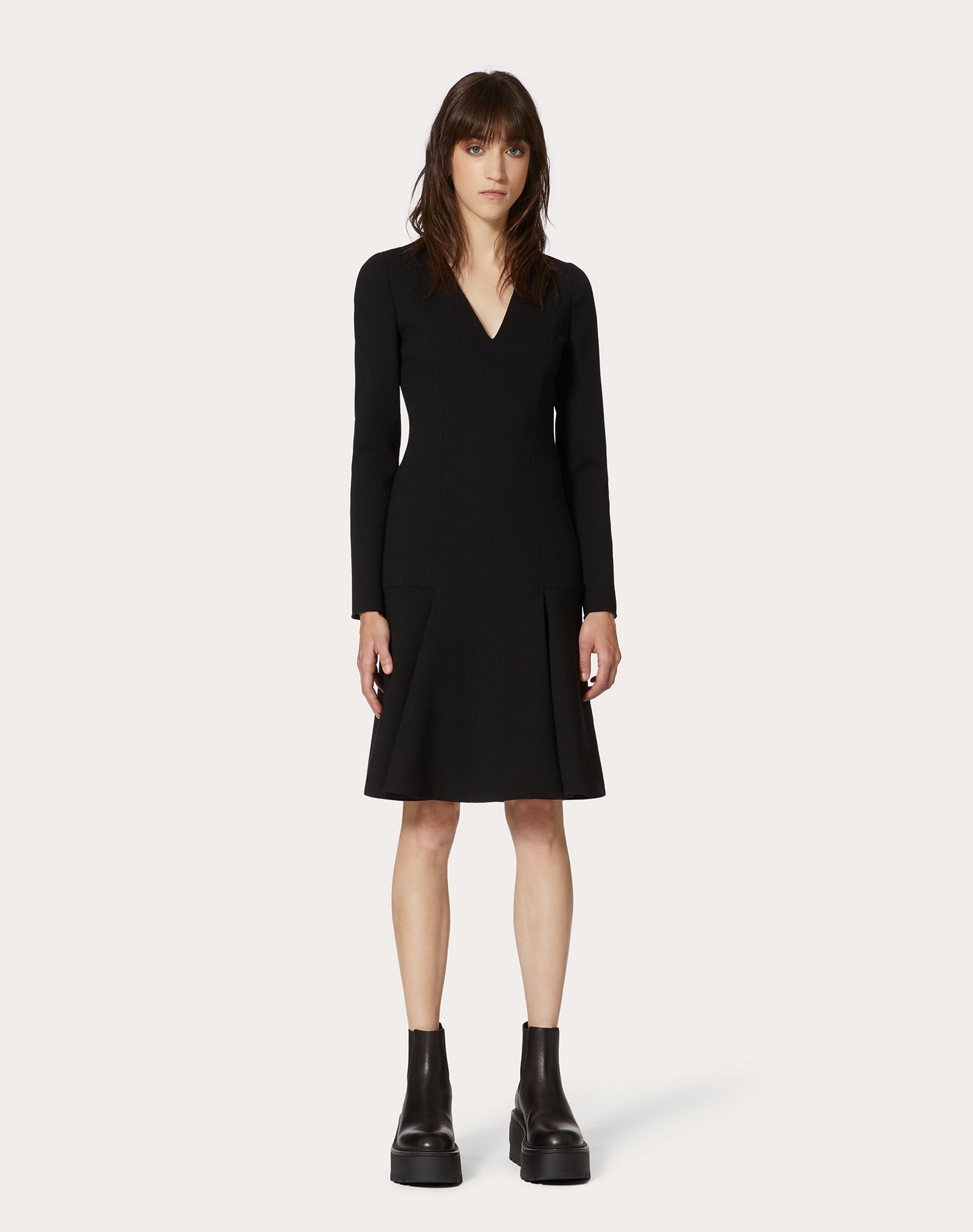 Stretch Double Crepe Wool Dress - 3