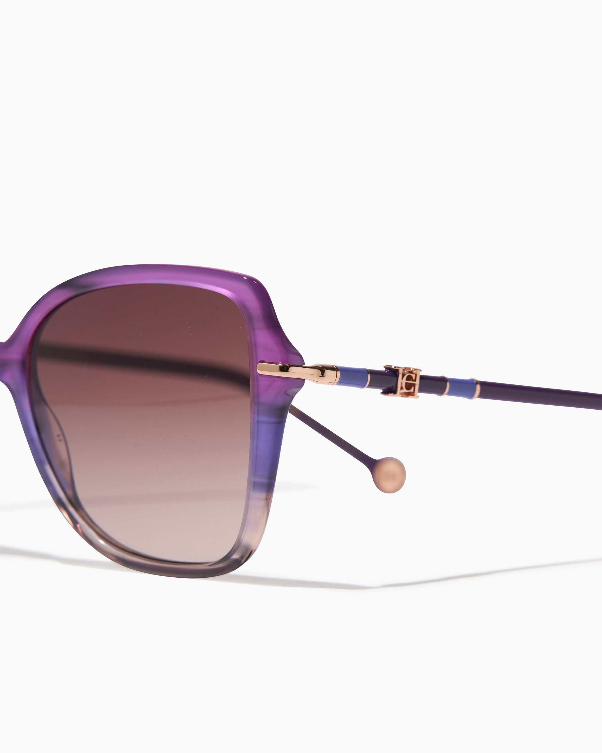 Cat Eye Sunglasses with Beaded Detail - 3
