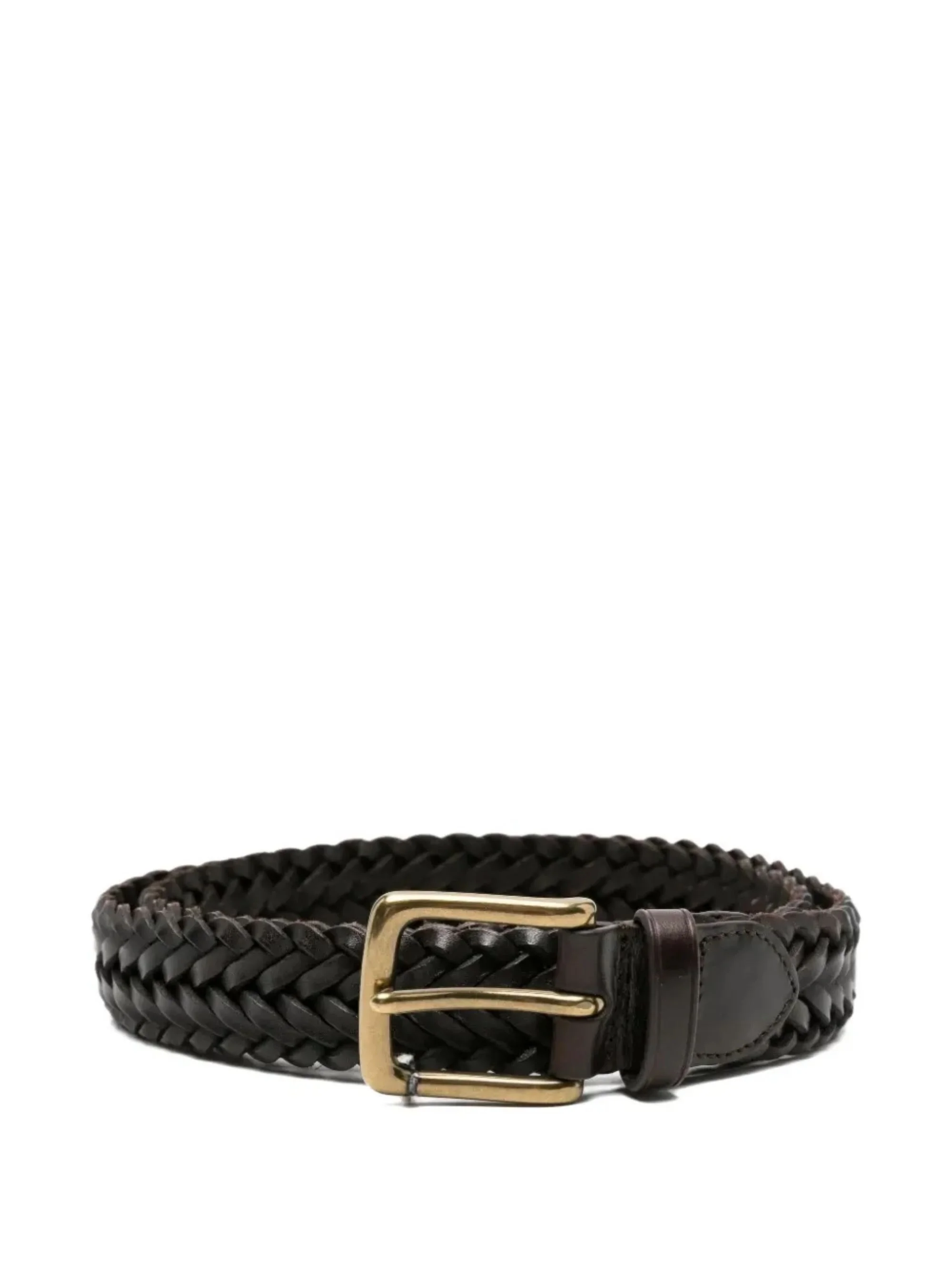 Braided leather belt - 1