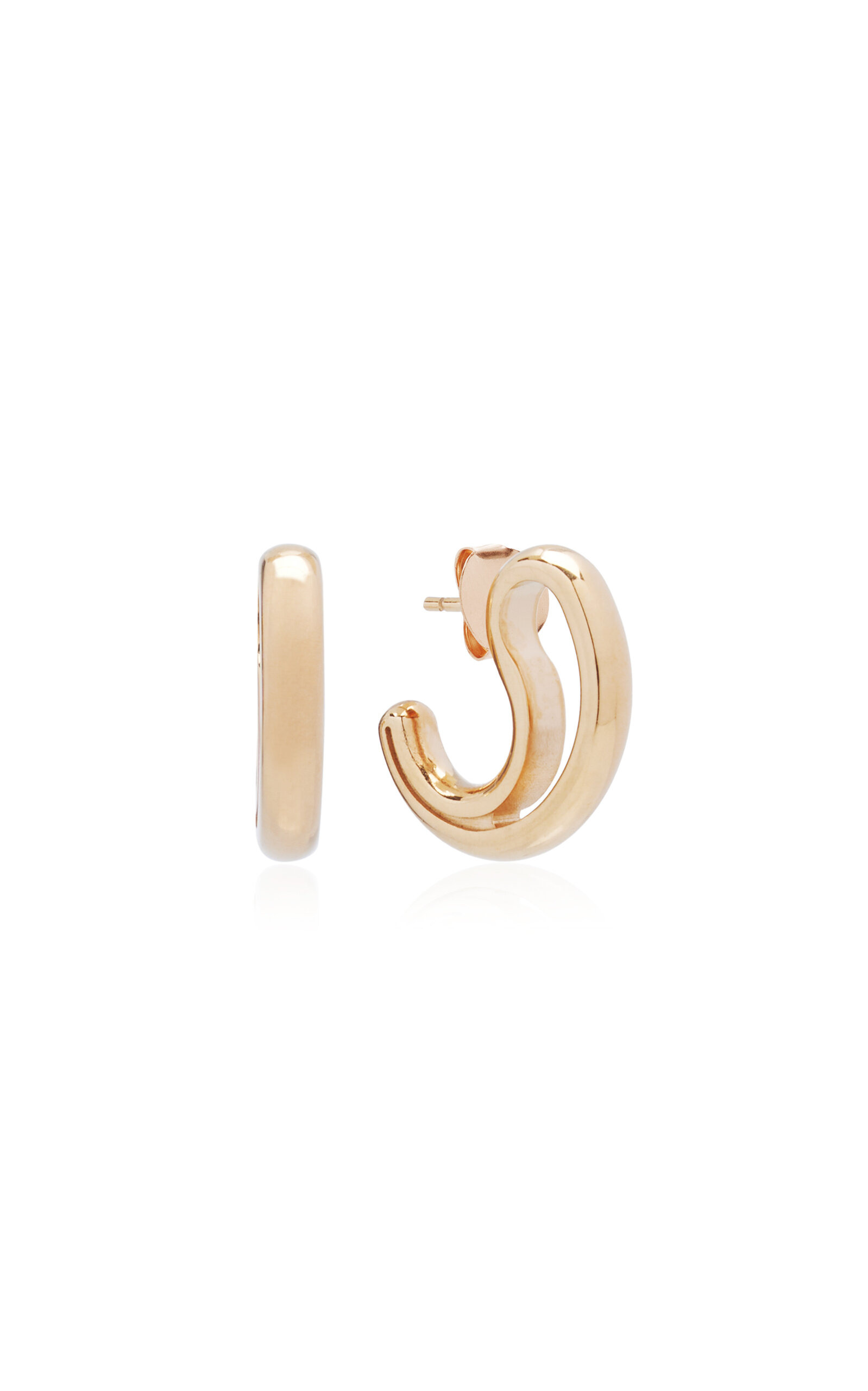 18k Yellow Gold-Plated Sterling Silver Earrings gold - 4