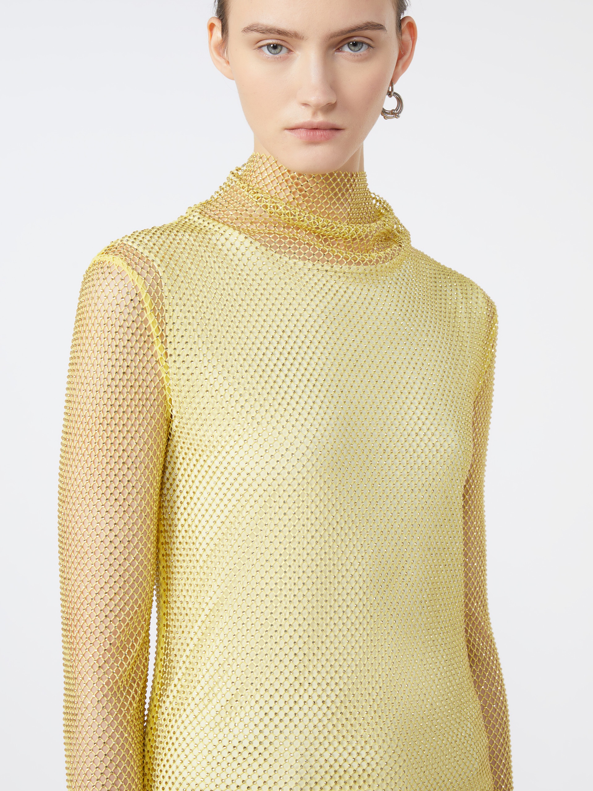 GERARDA Mesh T-shirt with rhinestones - 5