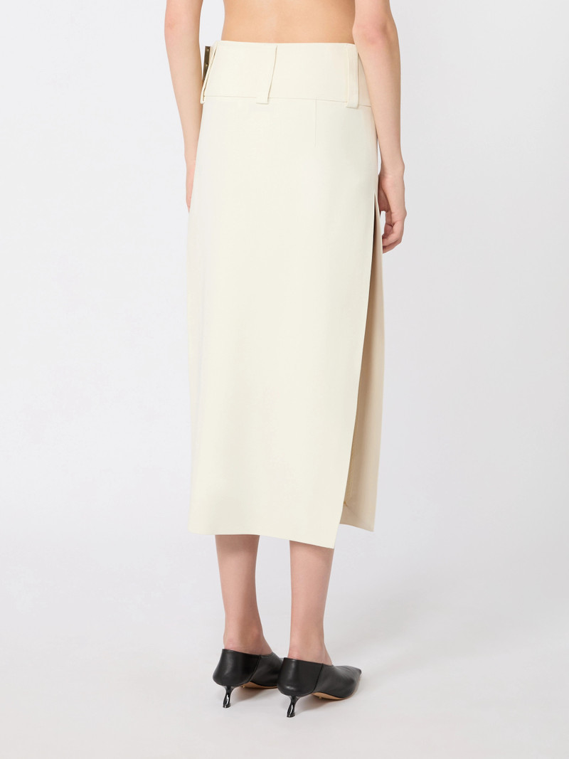 FRONDA Long stretch viscose skirt - IVORY 4