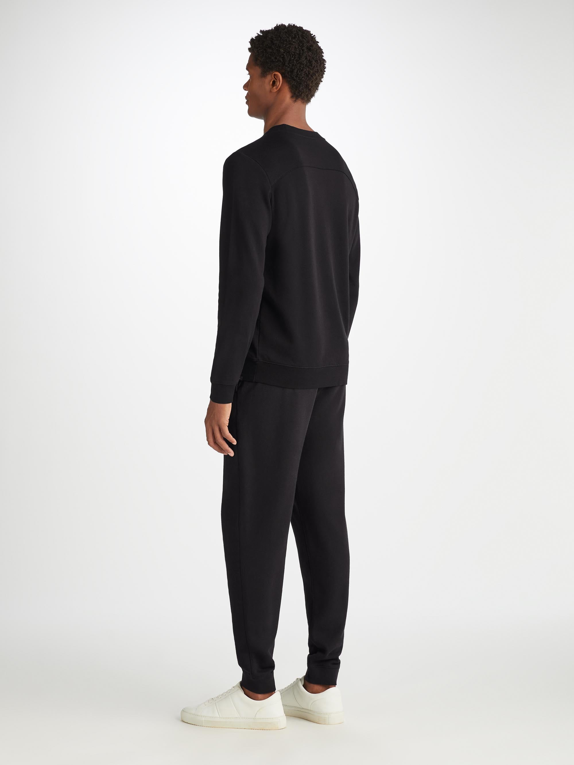 Men's Sweatshirt Quinn Cotton Modal Black - 4
