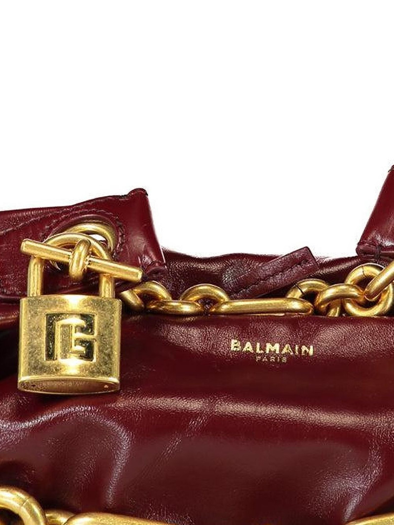 Balmain mini Sync padlock chain tote bag outlook