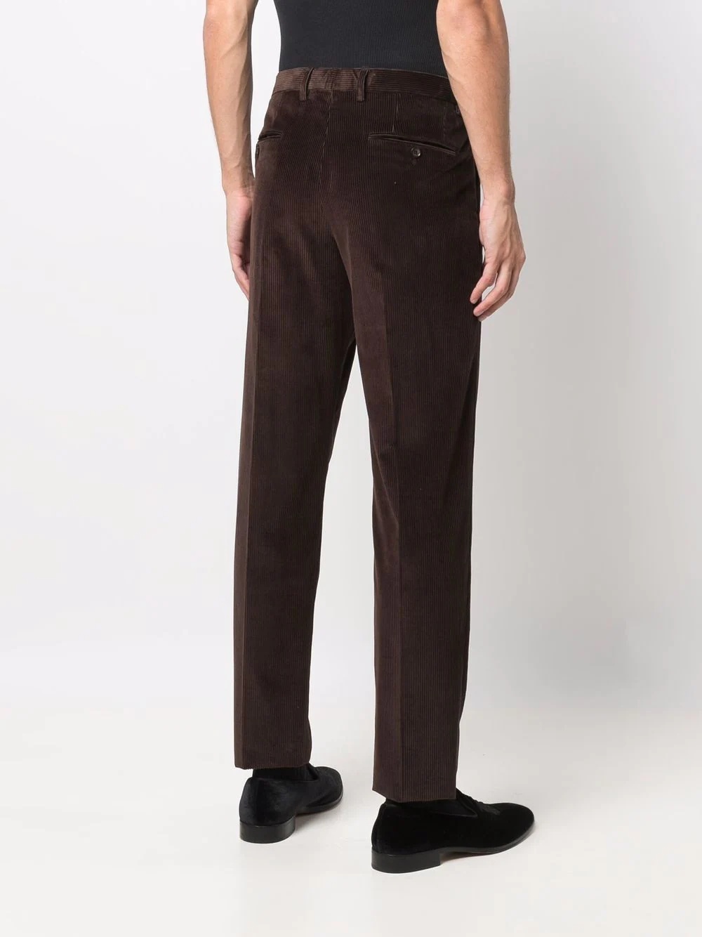 corduroy straight trousers - 4