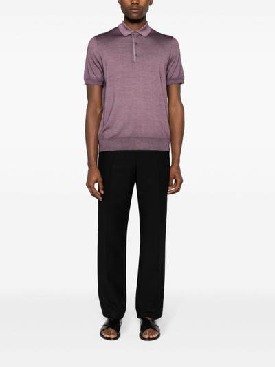 Canali mÃ©lange-effect polo shirt outlook