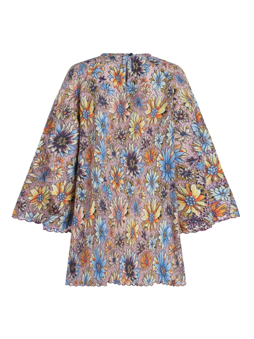 printed lace minidress - 6