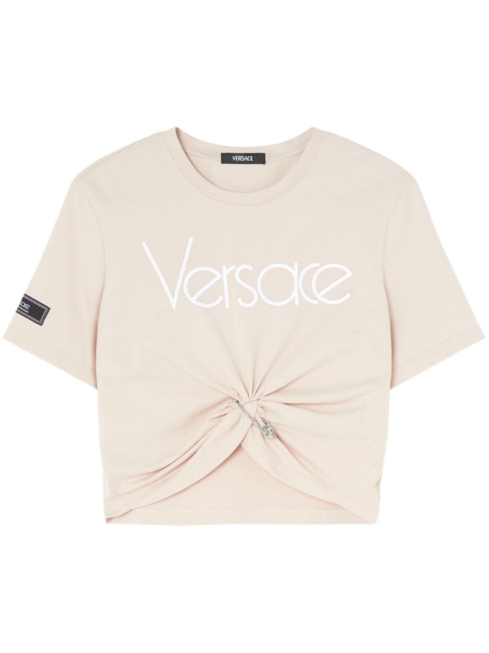 Safety Pin cropped T-shirt - 1