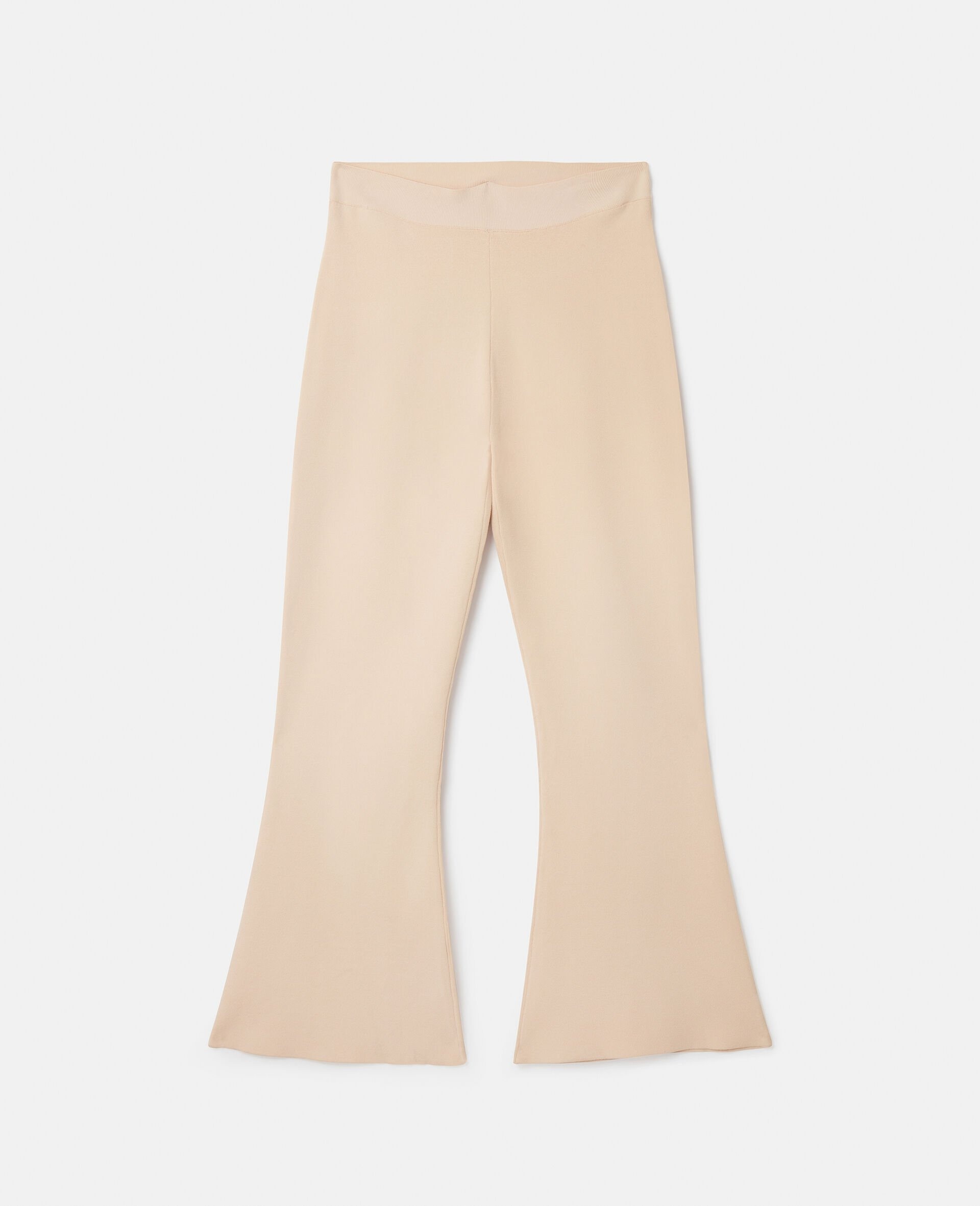 Compact Knit Cropped Flared Trousers - 1