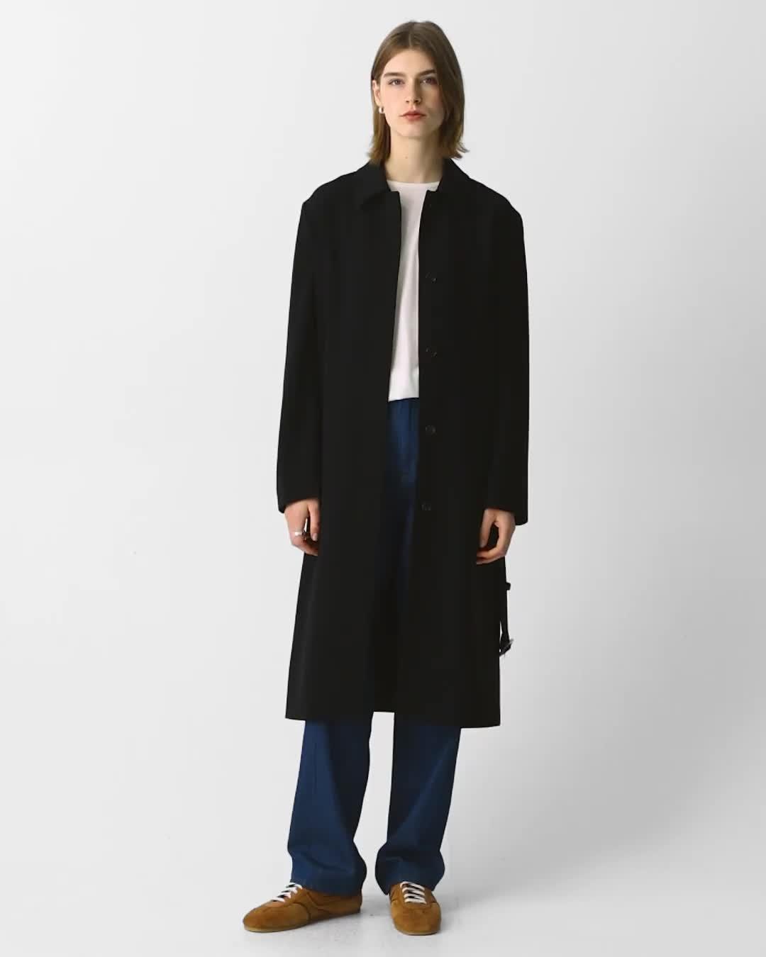 Slim Car Coat in Admiral Crepe - 7