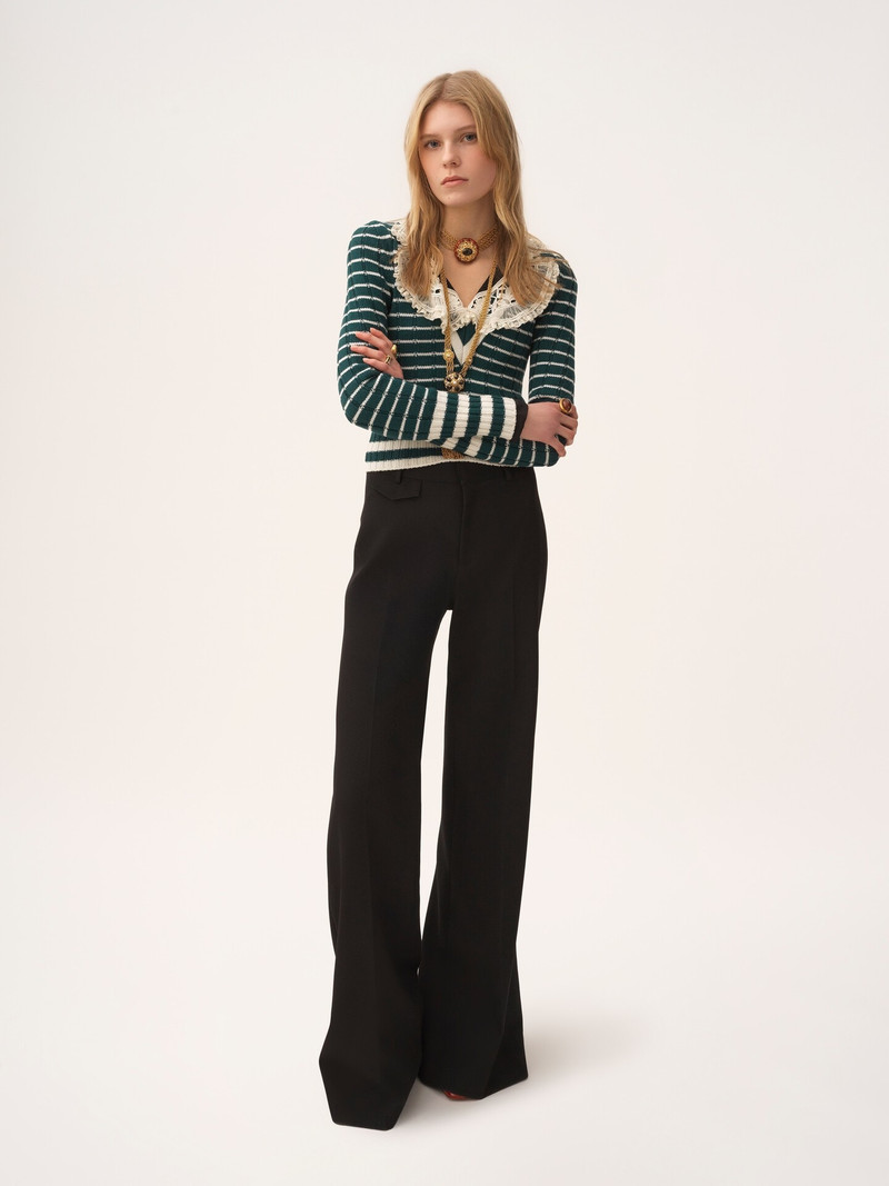 Chloé V-NECK FITTED SWEATER IN A MERINO WOOL KNIT outlook