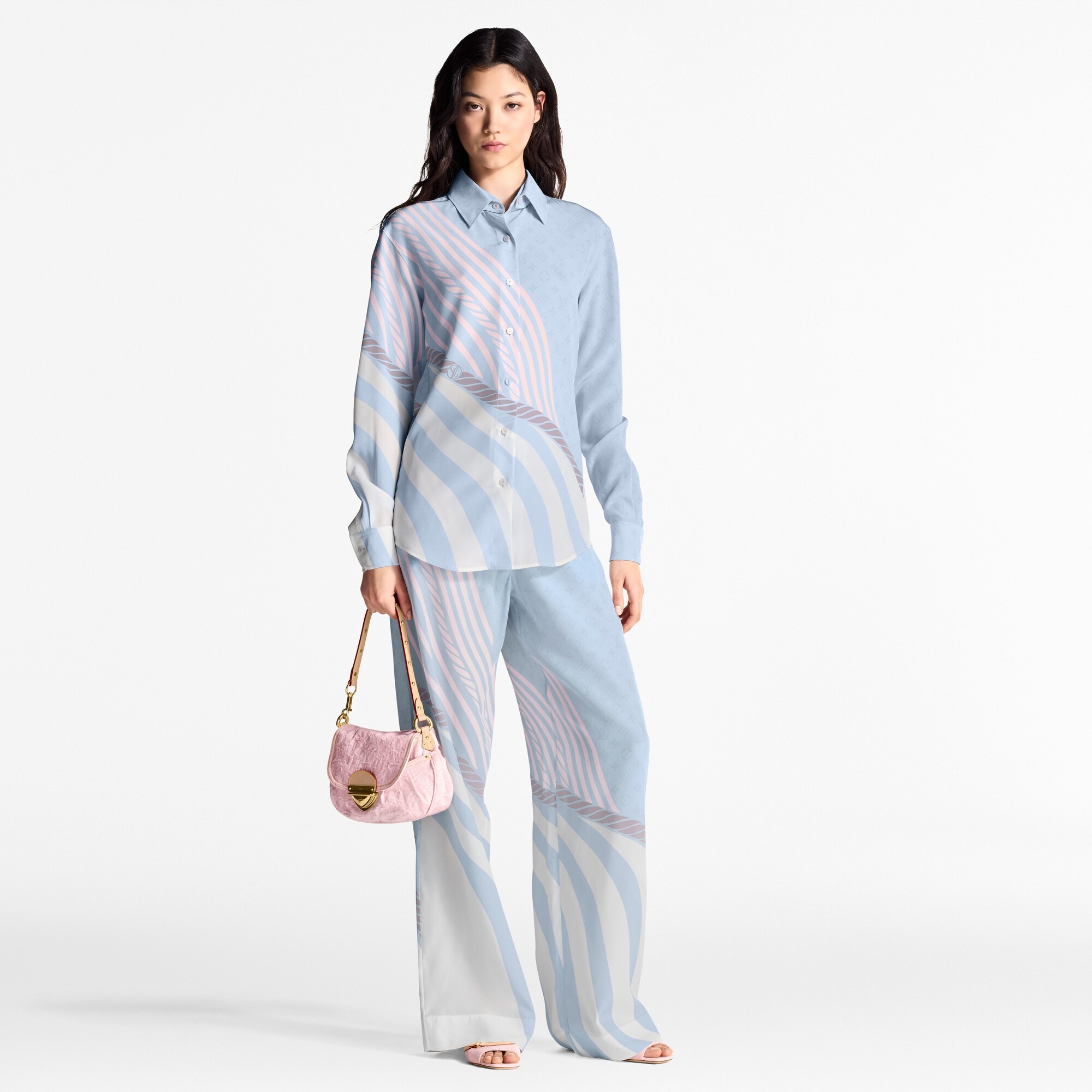 Wave Print Silk Shirt - 4