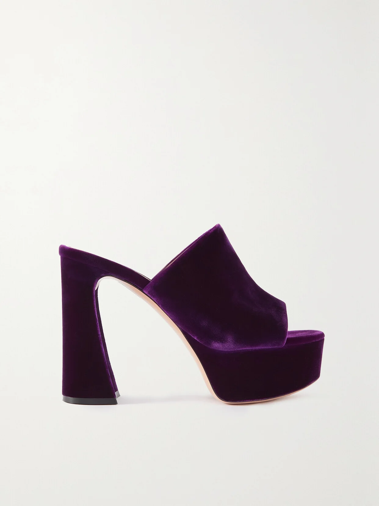 Holly 70 Velvet Platform Mules - 1