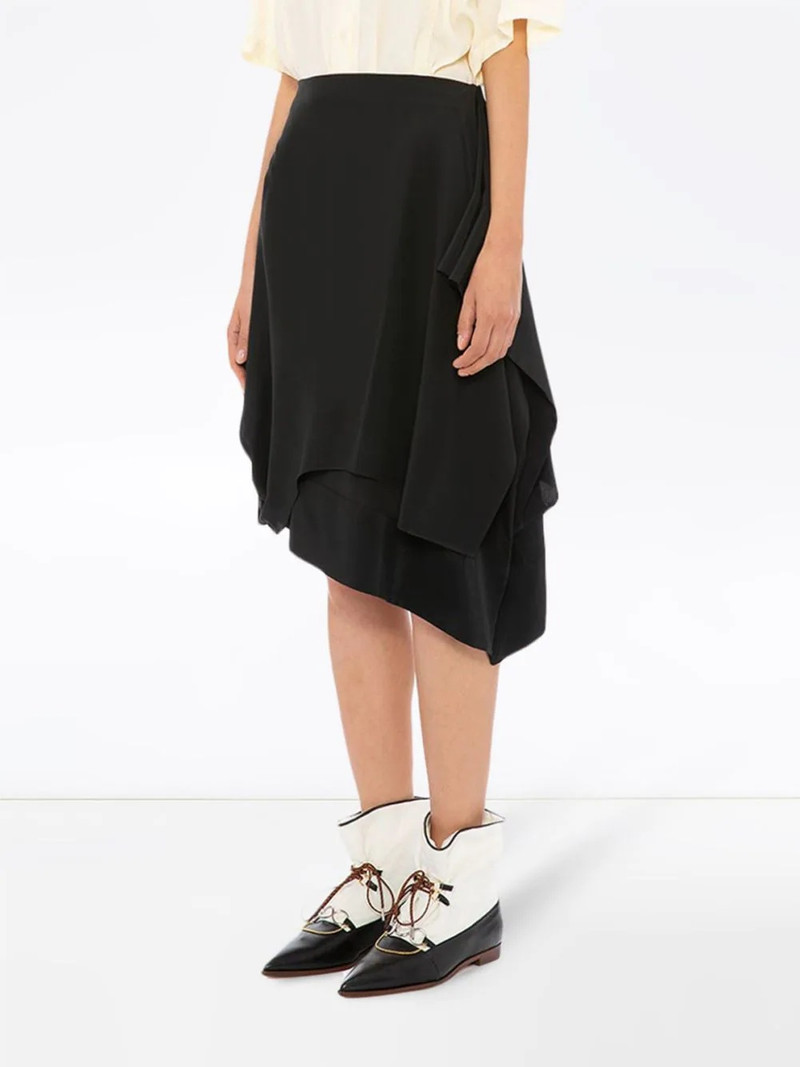 gathered detail asymmetric skirt 3