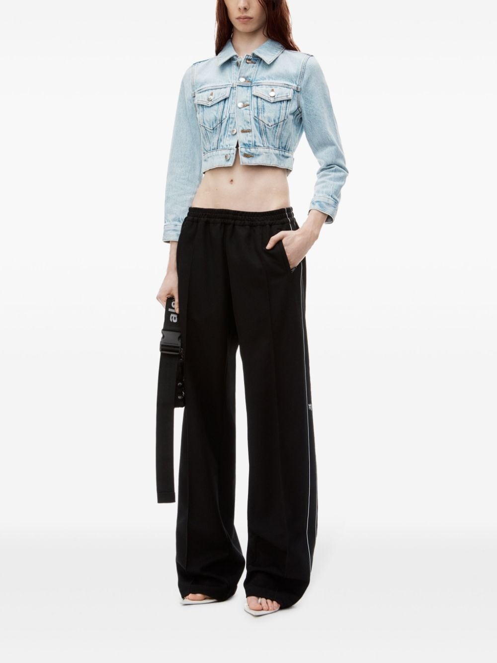 cropped denim jacket - 2