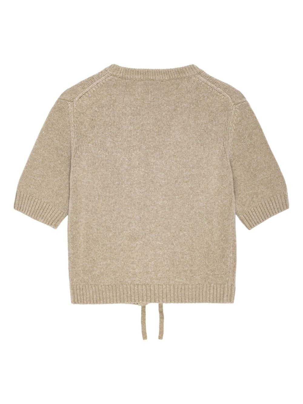 lace-up cardigan - 6