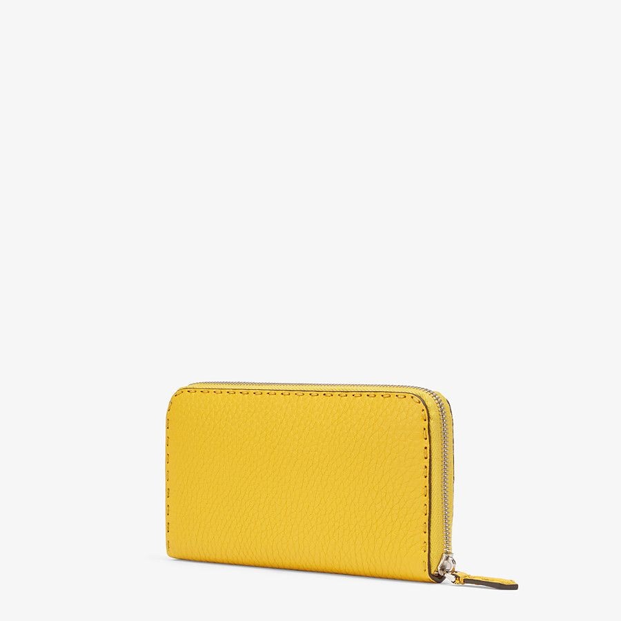 Yellow leather wallet - 2