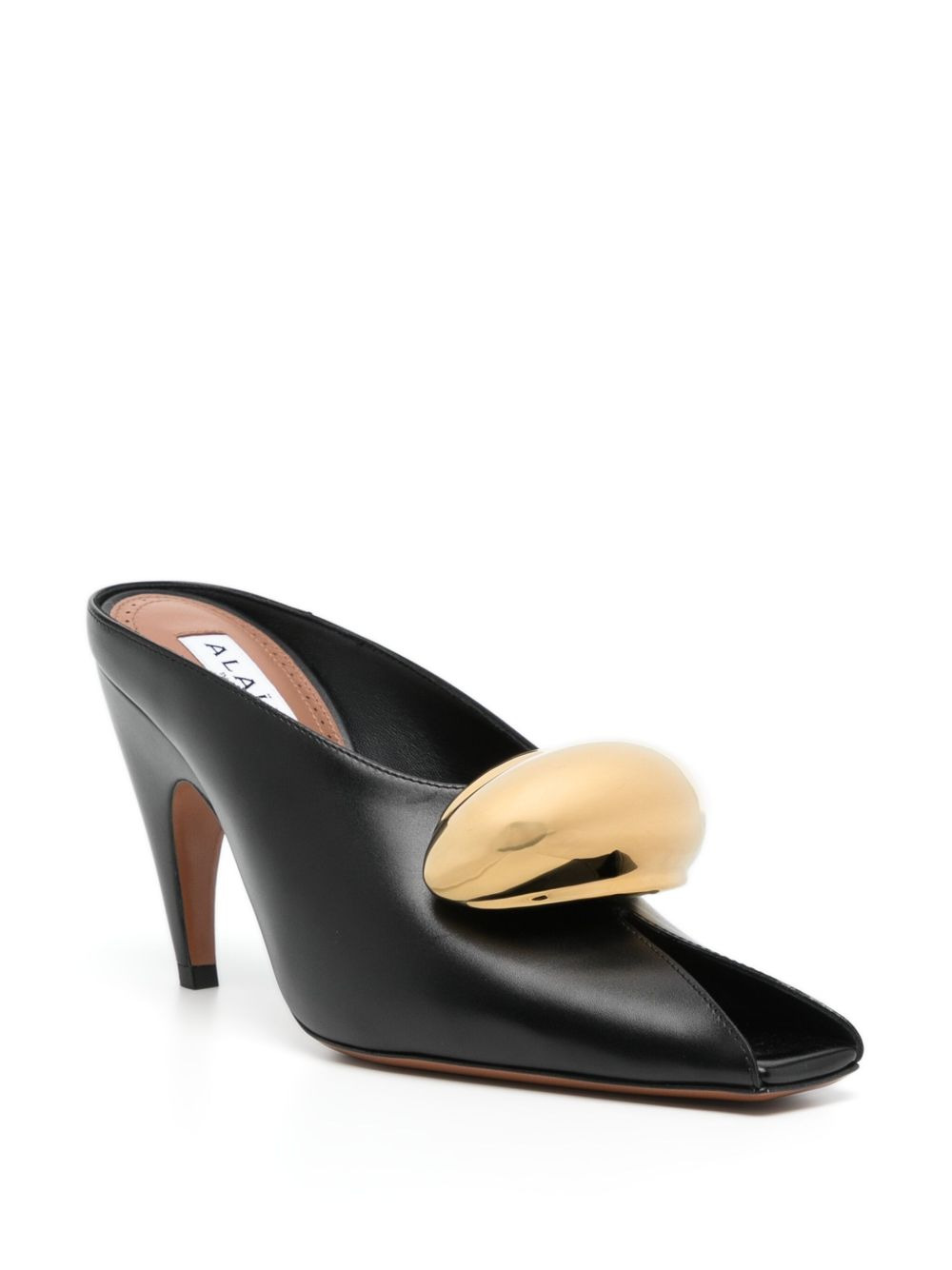 metallic detail mules - 2