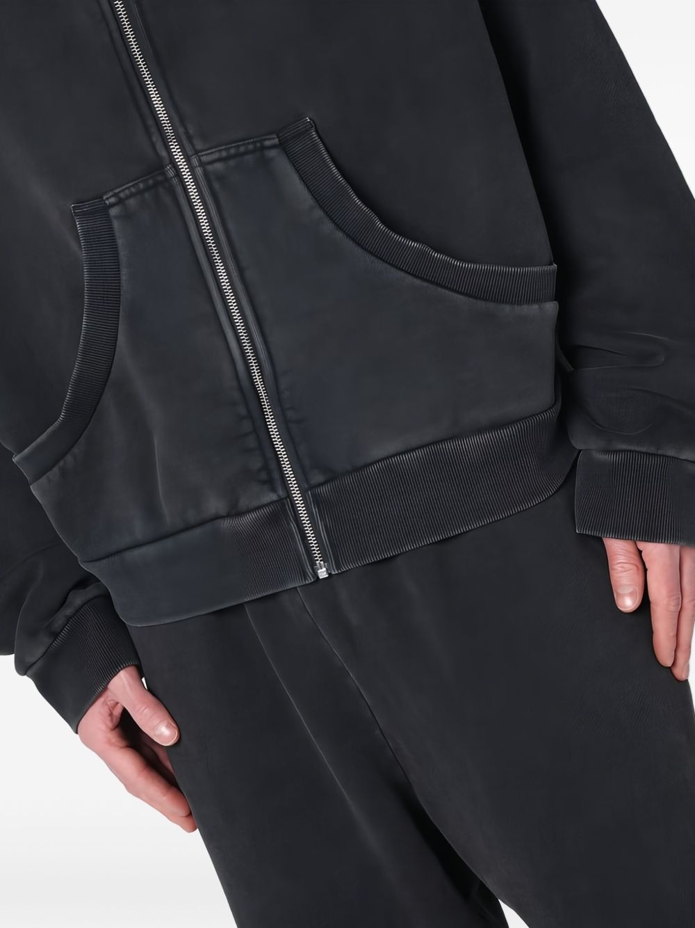 organic cotton zip-up hoodie - 5