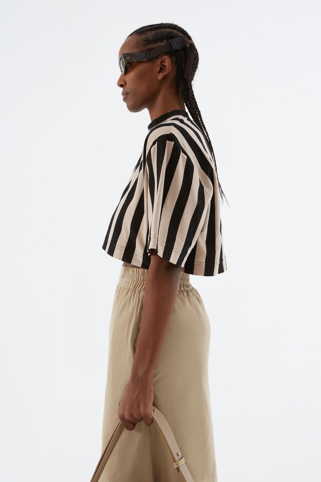CREAM & BLACK STRIPES TOP - 3