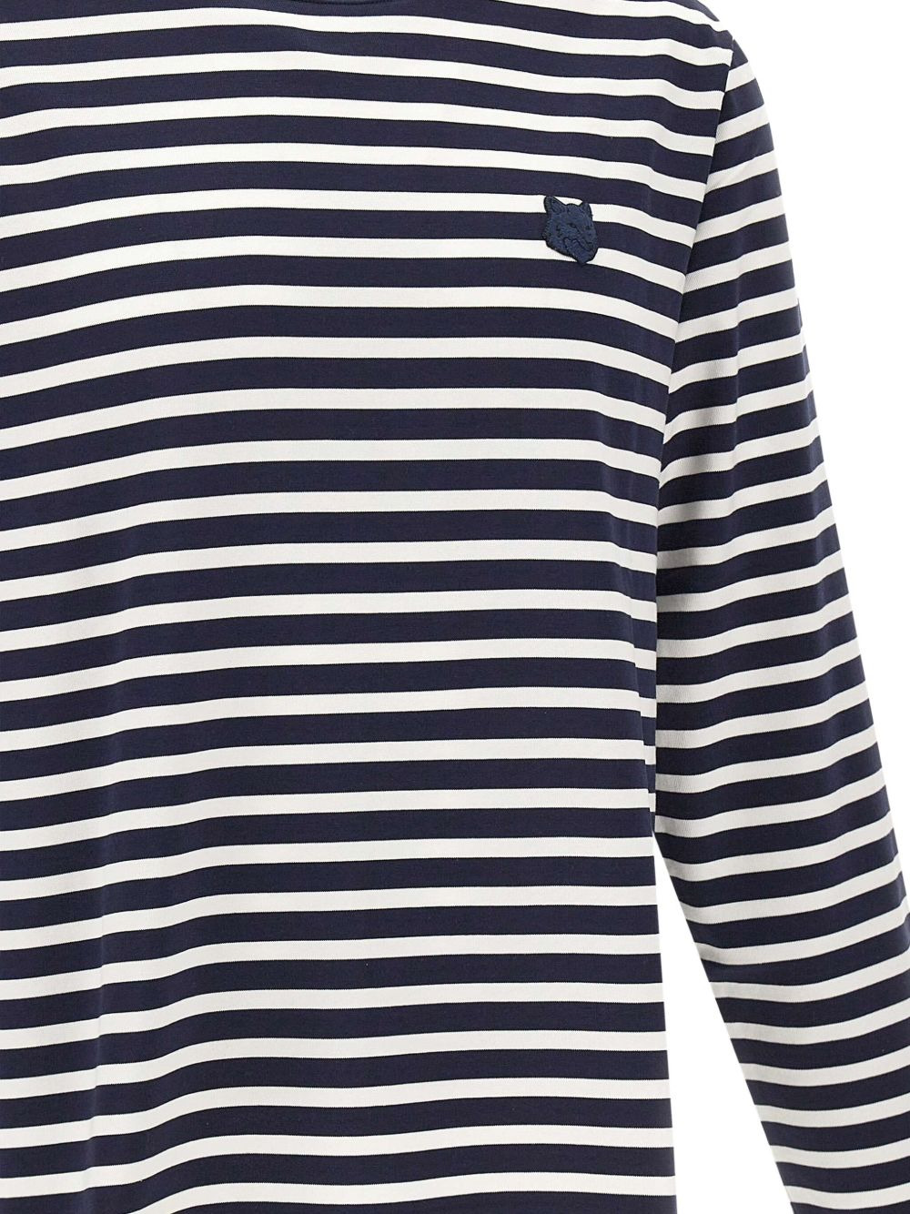 logo-patch striped sweater - 3