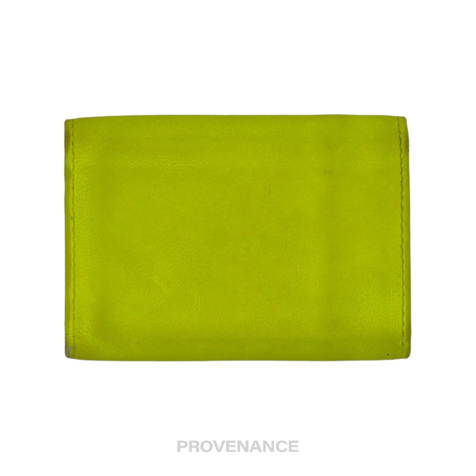 Balenciaga Papier Mini Wallet - Neon Leather - 2
